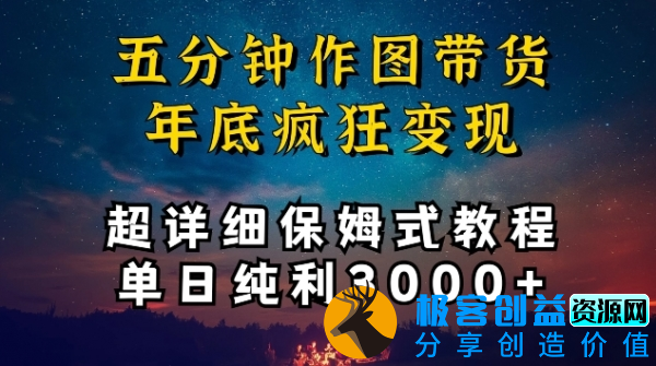 图片[1]|五分钟作图带货疯狂变现，超详细保姆式教程单日纯利3000+【揭秘】|优聚轻创
