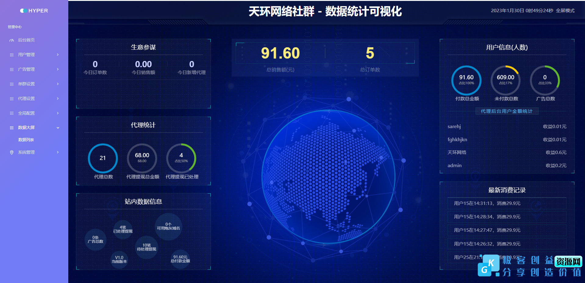 图片[1]|天环付费进群系统V1.2|优聚轻创
