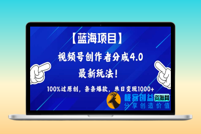 2024蓝海项目视频号_最新方法_100%过原创|优聚轻创