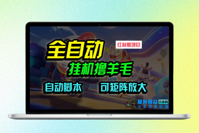 全自动挂机撸金，纯撸羊毛，单号20米，有微信就行，可矩阵批量放大|优聚轻创