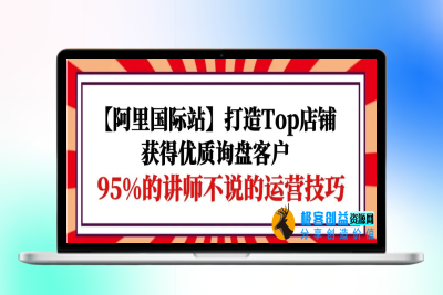 【阿里国际站】打造Top店铺-获得优质询盘客户，95%的讲师不说的运营技巧|优聚轻创