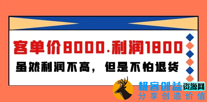 图片[1]|某付费文章《客单价8000.利润1800.虽然利润不高，但是不怕退货》|优聚轻创