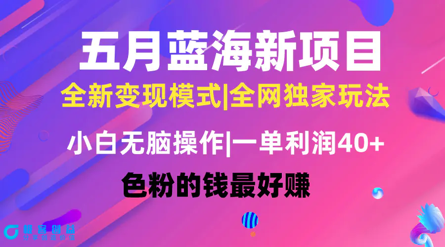 图片[1]|五月蓝海项目全新玩法，小白无脑操作，一天几分钟，矩阵操作，月入4万+|优聚轻创