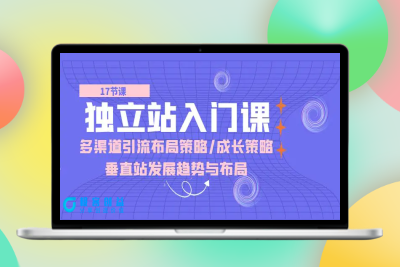 独立站 入门课：多渠道 引流布局策略/成长策略/垂直站发展趋势与布局|优聚轻创