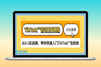 TikTok广告投放课程，从0-1实战课，带你快速入门TikTok广告投放（30节课）|优聚轻创