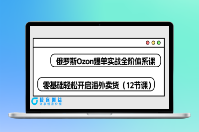 俄罗斯 Ozon-爆单实战全阶体系课，零基础轻松开启海外卖货（12节课）|优聚轻创