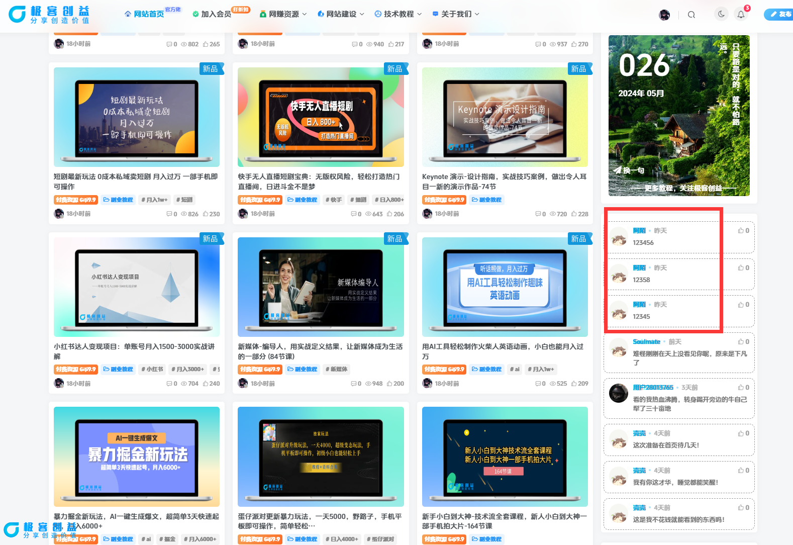 子比主题美化 – 评论正则拦截验证代码