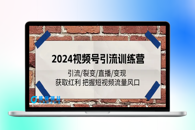 2024视频号引流训练营：引流/裂变/直播/变现 获取红利 把握短视频流量风口|优聚轻创
