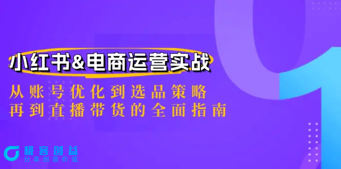 图片[1]|小红书&电商运营实战：从账号优化到选品策略，再到直播带货的全面指南|优聚轻创