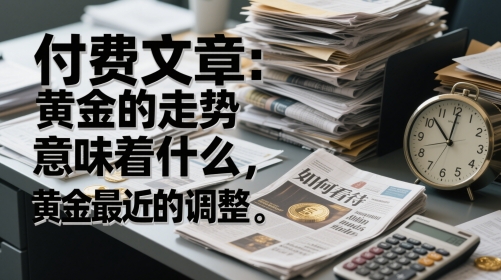 付费文章：黄金的走势意味着什么，如何看待黄金最近的调整|优聚轻创