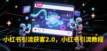 小红书引流获客2.0，小红书引流教程|优聚轻创