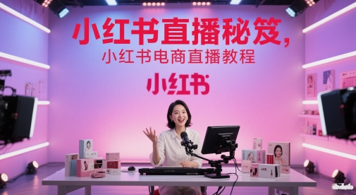 小红书直播秘笈，小红书电商直播教程|优聚轻创