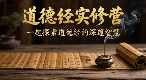 道德经实修营，一起探索道德经的深邃智慧|优聚轻创