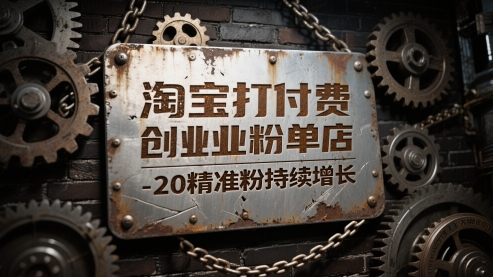 淘宝打付费创业粉单店每天稳定10-20精准粉持续增长【揭秘】|优聚轻创