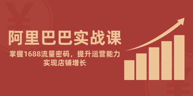 阿里巴巴实战课：掌握1688流量密码，提升运营能力，实现店铺增长|优聚轻创