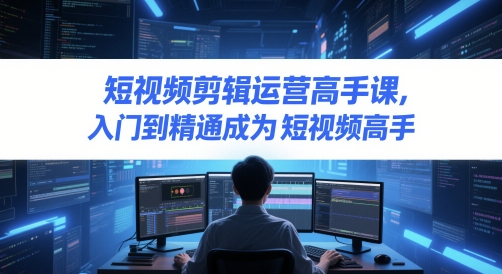 短视频剪辑运营高手课，入门到精通成为短视频高手|优聚轻创